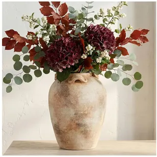 LuxusKollektion Dekovase Deko Vase Keramik Landhausstil Krug mit Griffen Terrakotta (1 St)