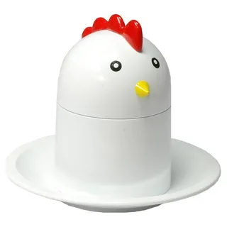 G S D Haushaltsgeräte Eierköpfer und Eierbecher, Plastik, White, 10 x 10 x 9 cm, 1050