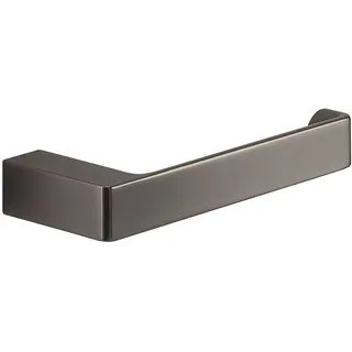 Gedy Pirenei Toilettenpapierhalter Messing Gun Metall | L 16,6 x T 6,6 x H 2,6 cm | Messing | Wandschrauben + Dübel | Gun Metal | PVD