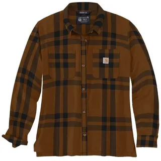Carhartt Langarmhemd 105989-B11 Carhartt Flannel US Kleidergrößen braun XS