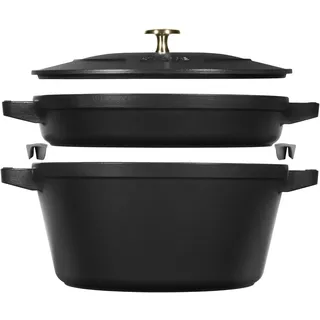 Staub Cocotte Kochtopfset 2-tlg. schwarz