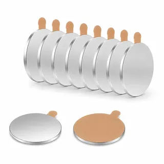 ECENCE Neodym Magnete 10 Stück - rund selbstklebend - 22x2mm | Klebe-Magnete hochwertige NiCuNi-Beschichtung - Scheibenmagnete