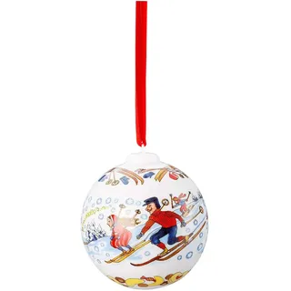Hutschenreuther Porzellankugel Weihnachtskugel 2018 Motiv Winterfreuden - 02252-722984-27940 - in OVP