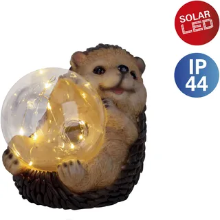 NÄVE Solarleuchte Kunststoff L 17 cm 1 Stk. braun