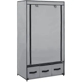 vidaXL Kleiderschrank mit 3 Schubladen 87 x 159 x 49 cm Grau