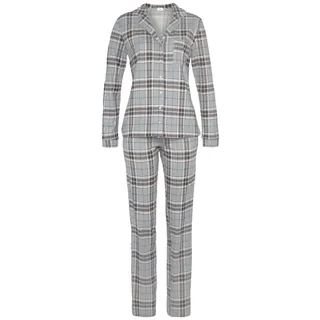 s.Oliver Pyjama für Damen, blau-grau kariert - 32-34