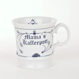 Ocean-Line " Mama ́s Kaffeepott " Indisch Blau Strohblume Porzellan