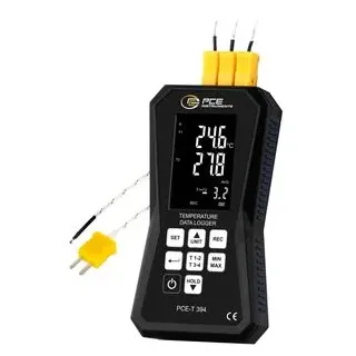 PCE Instruments 4-Kanal-Thermometer mit Datenlogger PCE-T 394 Messbereich -210 ... 1370 °C Thermoelementtypen K und J