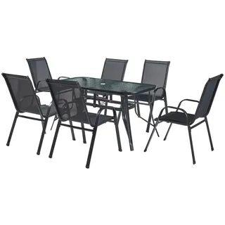 casa.pro Aradeo Set 7-tlg. Schwarz