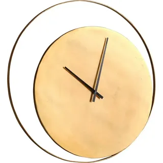Gutmann Factory Wanduhr Moda, Moderne Uhr aus Metall Ø 80 cm (Goldfarben lackierte Oberfläche überzeugt durch ihr elegantes Design) goldfarben
