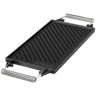 Grillfürst Grillplatte Grillfürst Universal Grillplatte / Wendeplatte aus Gusseisen 35 x 20 cm