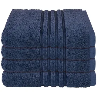 SCHIESSER Milano Handtuch 4 x 50 x 100 cm marine