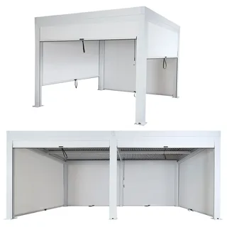 heute wohnen Pergola HWC-L46 3 x 3 m inkl. 4 Seitenteile Grau