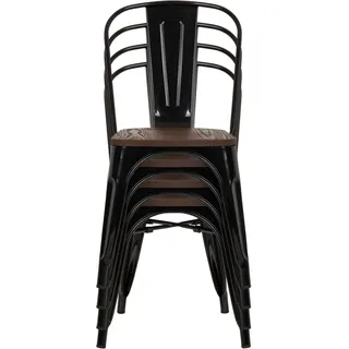 HJH Office Vantaggio Comfort W echtholz dunkel/metallic schwarz