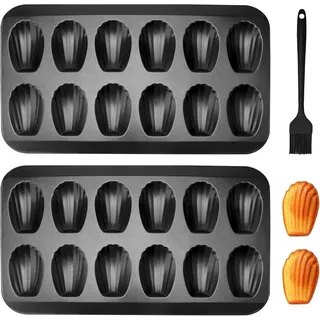 Madeleines Backform Madeleine Backblech Form Blech Karbonstahl mit Antihaftbeschichtung für Kuchenform Ofen Backen Schokolade Brownies 40x22.8 cm