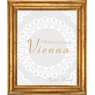 BIRAPA Bilderrahmen gold Vienna Rahmen 56x71 cm - Bilderrahmen vintage in Gold Antik, Bilderrahmen Holz mit Zierleiste innen und außen, Fotorahmen, Holzrahmen