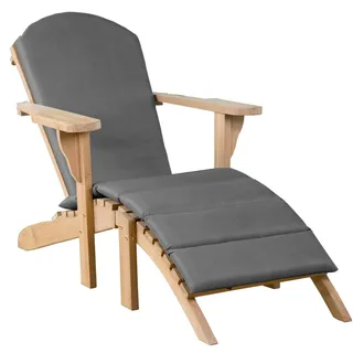 deVries Adirondack Gartenlounger 73 x 141 x 86 cm grau 7 St.
