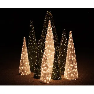 Großer kegelförmiger künstlicher Tannenbaum mit einer Höhe von 220cm mit LEDs