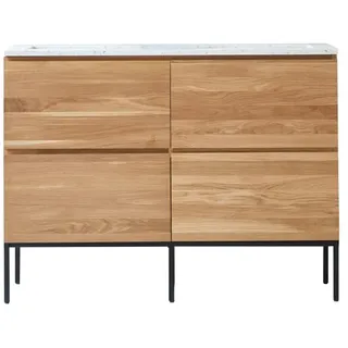 Tikamoon Waschbeckenunterschrank 121 x 90 cm Beige