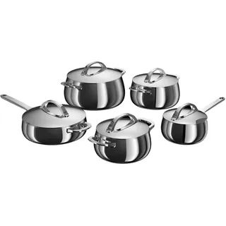 BergHOFF Home Topfset Edelstahl – 10-tlg. – Kochtopf Set mit Deckel - Töpfe Set Induktion, Ceran-, Gasherd & Elektroherd geeignet – Topf Set