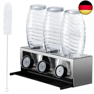 Flaschenhalter für SodaStream - Premium Abtropfhalter aus Edelstahl Abtropfständ