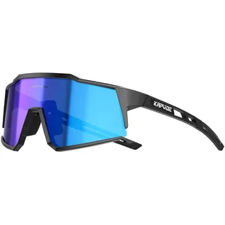 KAPVOE Polarisierte Fahrradbrille für Herren Damen, TR90 Sportsonnenbrille mit UV400 und rutschfestem Sitz für Rennrad, MTB, Gravel & Laufen, K9022