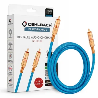 Oehlbach Digitales Audio-Cinchkabel 1x Cinch-Stecker / 1x Cinch-Buchse 1,0m (D1C2065)