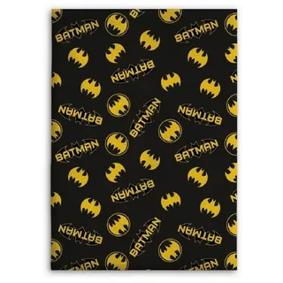 Aymax Batman Kuscheldecke 110 x 150 cm Schwarz
