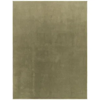 TT Home Unifarben Kurzflorteppich 240 x 340 cm Hellgrün