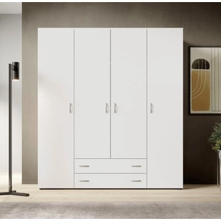 Schlafkontor Drehtürenschrank Base, Bega-Schrank Bestseller Dauertiefpreis, in 3 Breiten und 2 Farben weiß 160 cm x 177 cm x 52 cm