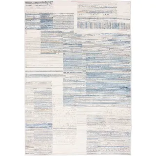 Mazovia Teppich DY-PORTLAND-G498, 140x200, Vintage, Abstrakt, Modern, Kurzflor, Universal beige|blau 140x200