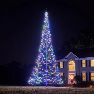 LED Weihnachtsbaum Weihnachts Beleuchtung Lichterbaum Fairybell Ø 3,7m x 8m Bunt