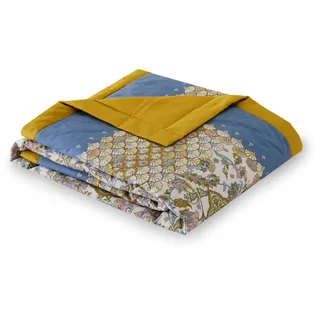 Tagesdecke BASSETTI "TIGULLIO", bunt (pastell), Obermaterial: 100% Baumwolle CO. Futter: 100% Polyester PES. 100% Polyester PES., Tagesdecken, Vielseitig einsetzbar
