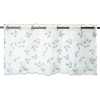 Delindo Lifestyle Blätter Stangendurchzug 85 x 45 cm Weiß