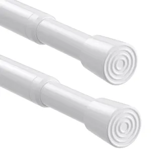 2Stück Gardinenstange Ohne Bohren 80-150cm Teleskopstange Teleskop Gardinenstange Zum Klemmen Spannstange Klemmstange Für Gardinen Duschstange weiß