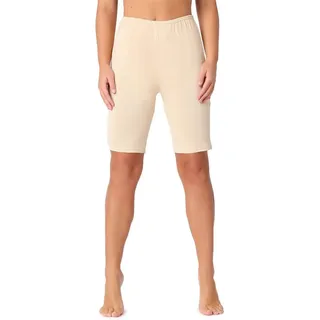 Bellivalini Lange Unterhose Damen Unterhosen knielang Unterwäsche aus Viskoseseide BLV50-268 (1-St) beige XS