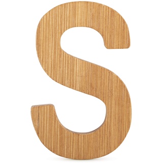 small foot 12072 ABC Buchstabe S aus nachhaltigem Bambus, kombinierbar mit anderen Buchstaben als Deko oder Türschild
