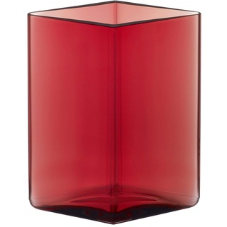Iittala 1015596 Ruutu Vase, 11,5 cm x 14 cm, Cranberry