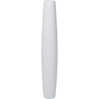 VIVANNO Bodenvase Standvase f. Deko-Zweige Fiberglas Weiß Matt ISONDRA 80
