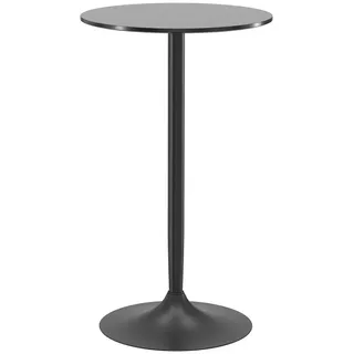 Homcom Bartisch Ø60 x 102 cm Schwarz