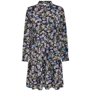 JACQUELINE de YONG Shirtkleid (lang) JDYPIPER L/S AOP SHIRT DRESS WVN NOOS schwarz 40