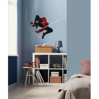 Komar Wandtattoo - Marvel Spider-Man Night - Größe 50 x 70 cm - Wandsticker, Kinderzimmer, Wanddekoration, Blau,rot