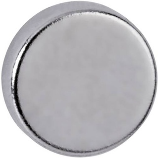 Maul Neodym Magnet (Ø x H) 10mm x 3mm Scheibe Silber 10 St. 6166396