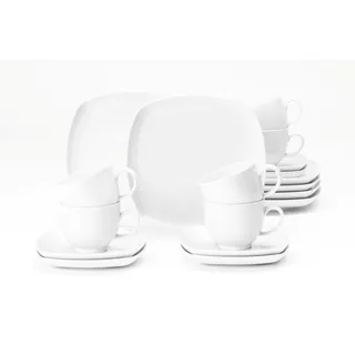 SELTMANN WEIDEN Lido Kaffeeservice eckig 18-tlg. weiß