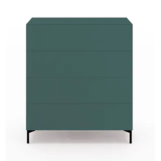 Create Kommode mit 4 Schubkästen Teal Rundfuß