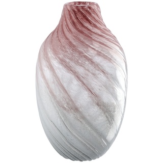 Vase , rosa/pink , Glas  , Maße (cm): H: 35,5  Ø: 21