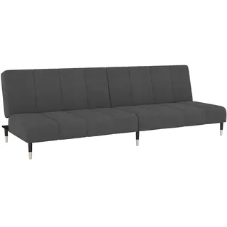 vidaXL Schlafcouch Samt 2-Sitzer Dunkelgrau