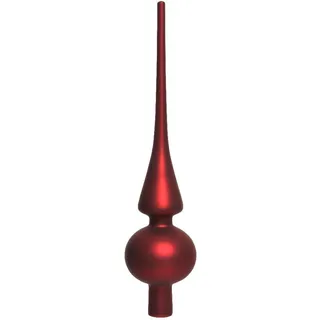 Kaemingk Christbaumschmuck Christbaumspitze Glas 6 x 26 cm ochsenblut matt