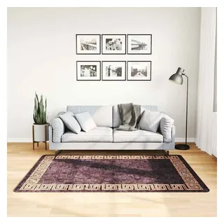 vidaXL Kurzflorteppich 120 x 180 cm schwarz/gold