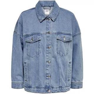 ONLY Damen Onlsafe Caroline Oversize Dnmjacket Noos Jeansjacke, Medium Blue Denim, XL EU - XL